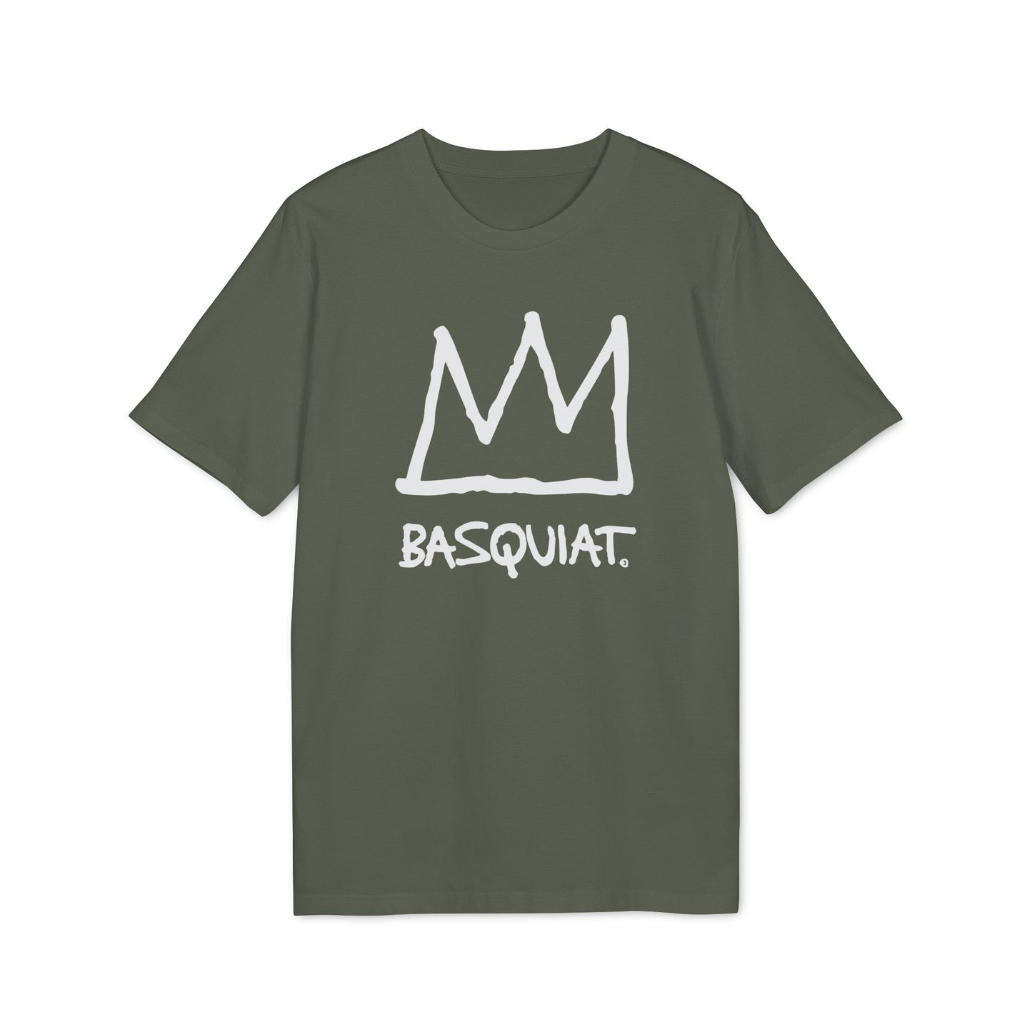 Jean Michel Basquiat Crown Logo Maglietta in Cotone Biologico