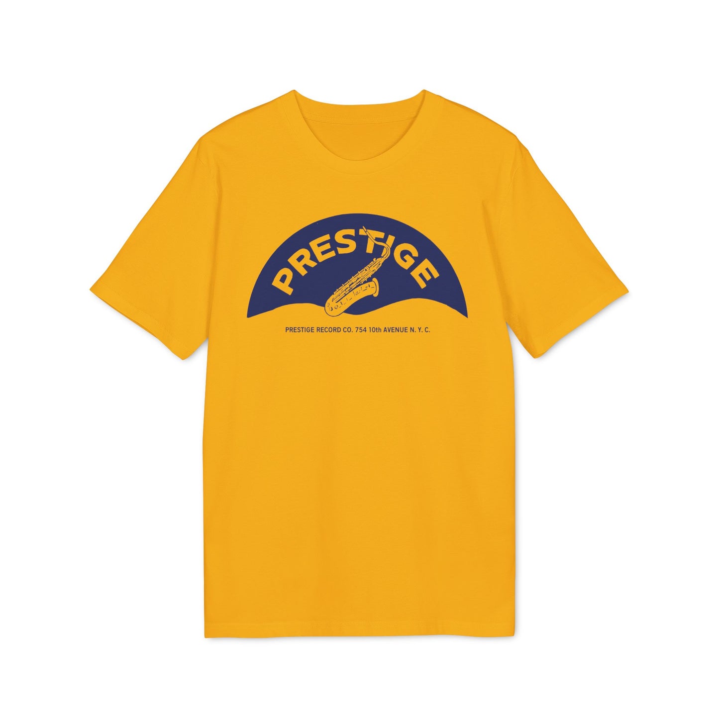 Prestige Records Maglietta in Cotone Biologico Saxophone Design