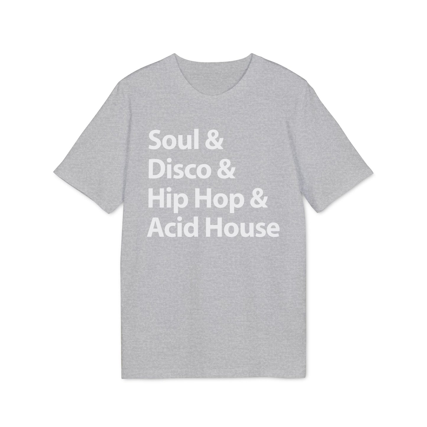 Soul Disco Hip Hop Acid House Maglietta in Cotone Biologico