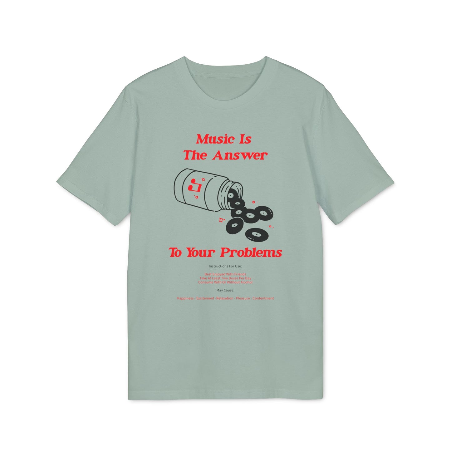 Music Is The Answer Maglietta in Cotone Biologico