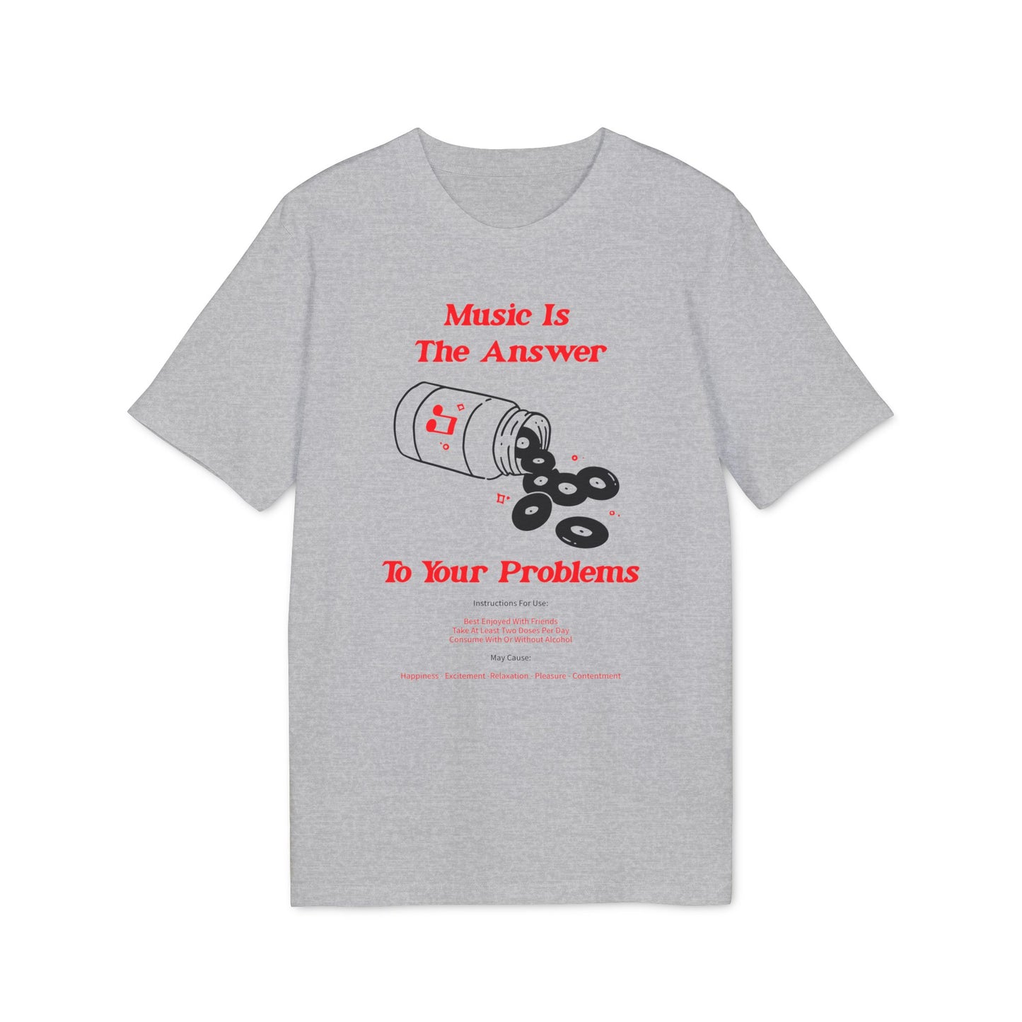 Music Is The Answer Maglietta in Cotone Biologico