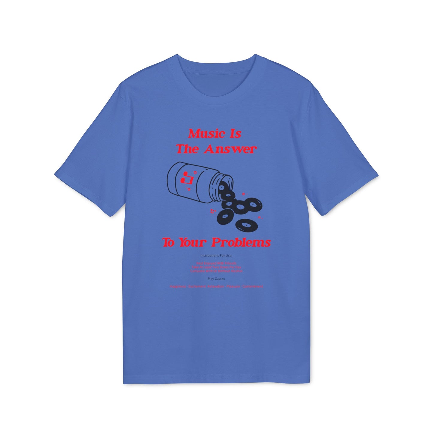 Music Is The Answer Maglietta in Cotone Biologico