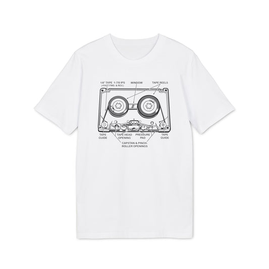 How It Works: Cassette Tape Maglietta in Cotone Biologico