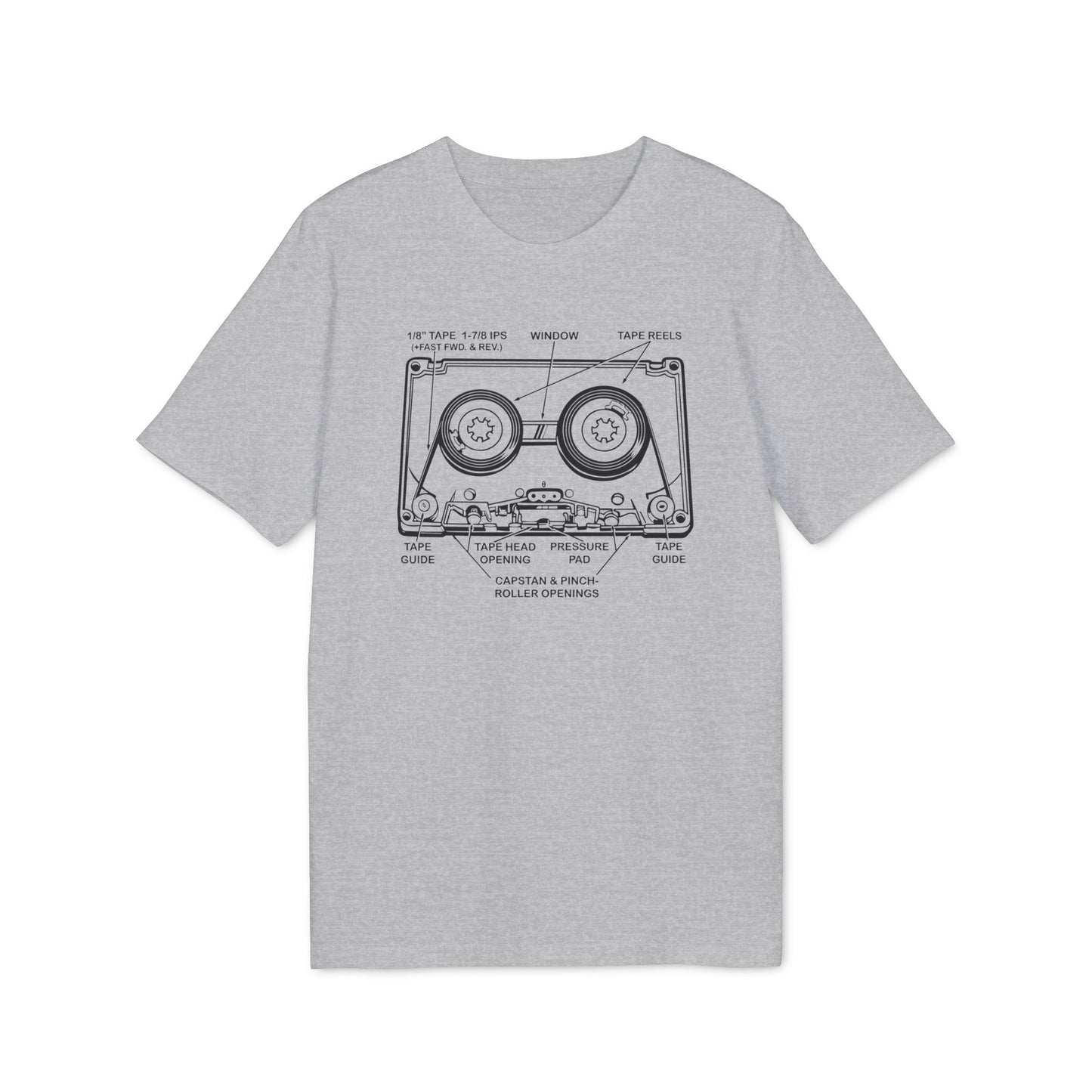 How It Works: Cassette Tape Maglietta in Cotone Biologico