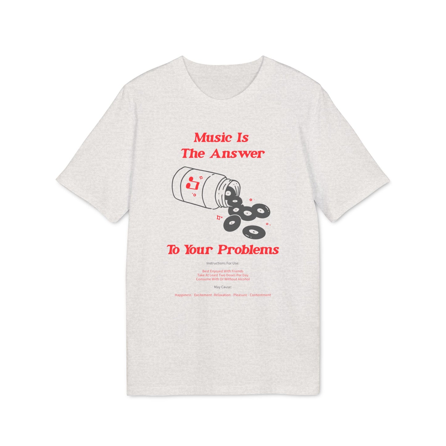 Music Is The Answer Maglietta in Cotone Biologico