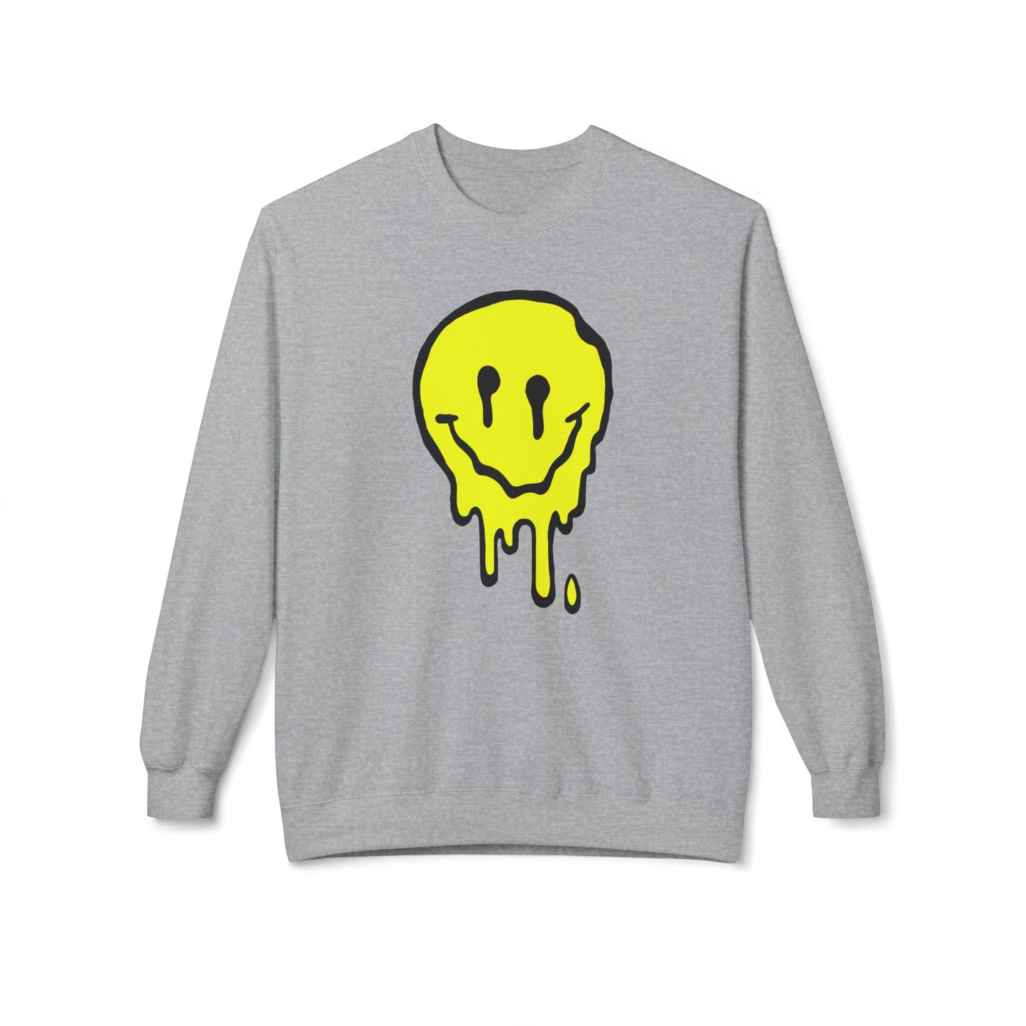 Melted Smiley Acid House Felpa