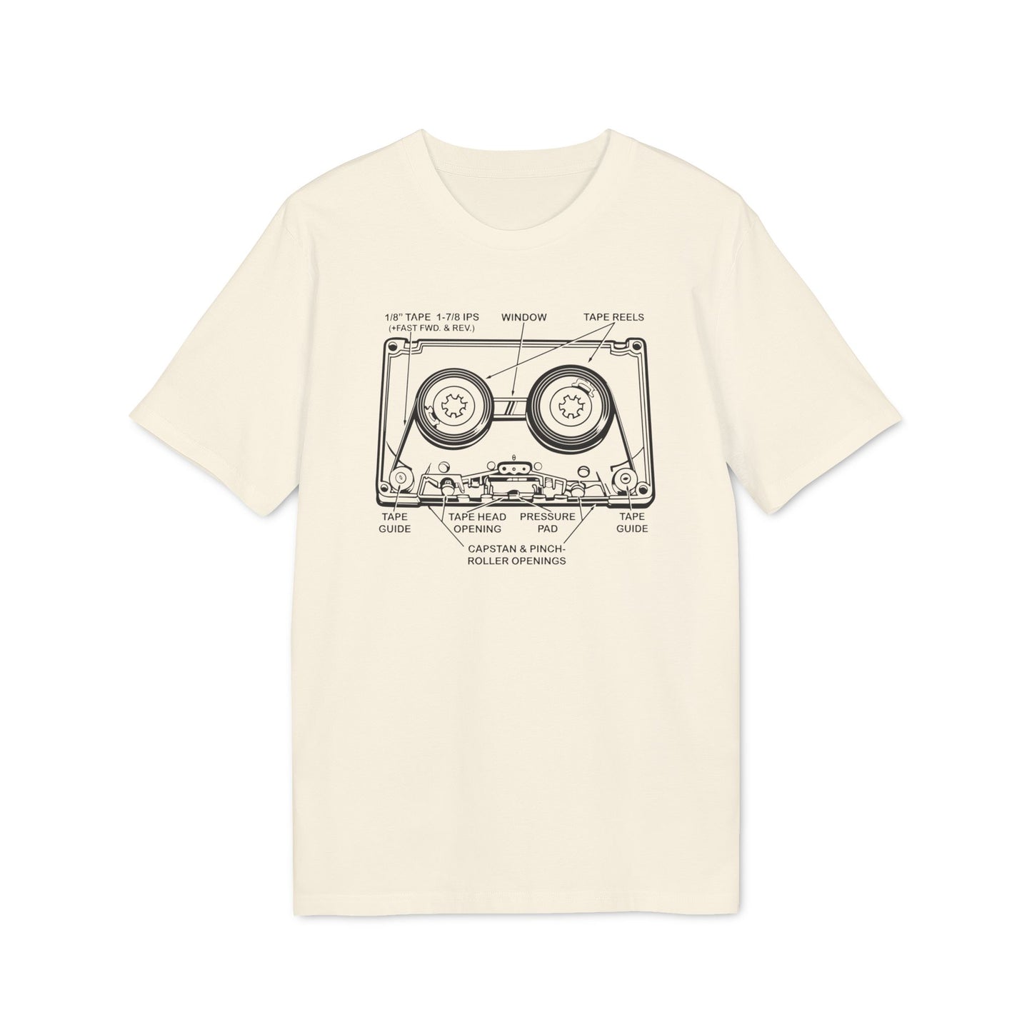 How It Works: Cassette Tape Maglietta in Cotone Biologico