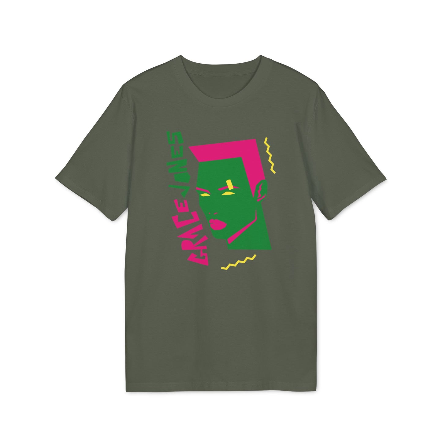 80s Grace Jones Maglietta in Cotone Biologico
