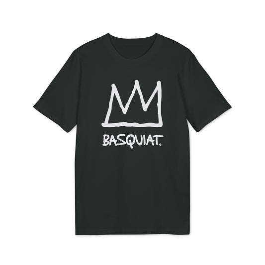 Jean Michel Basquiat Crown Logo Maglietta in Cotone Biologico
