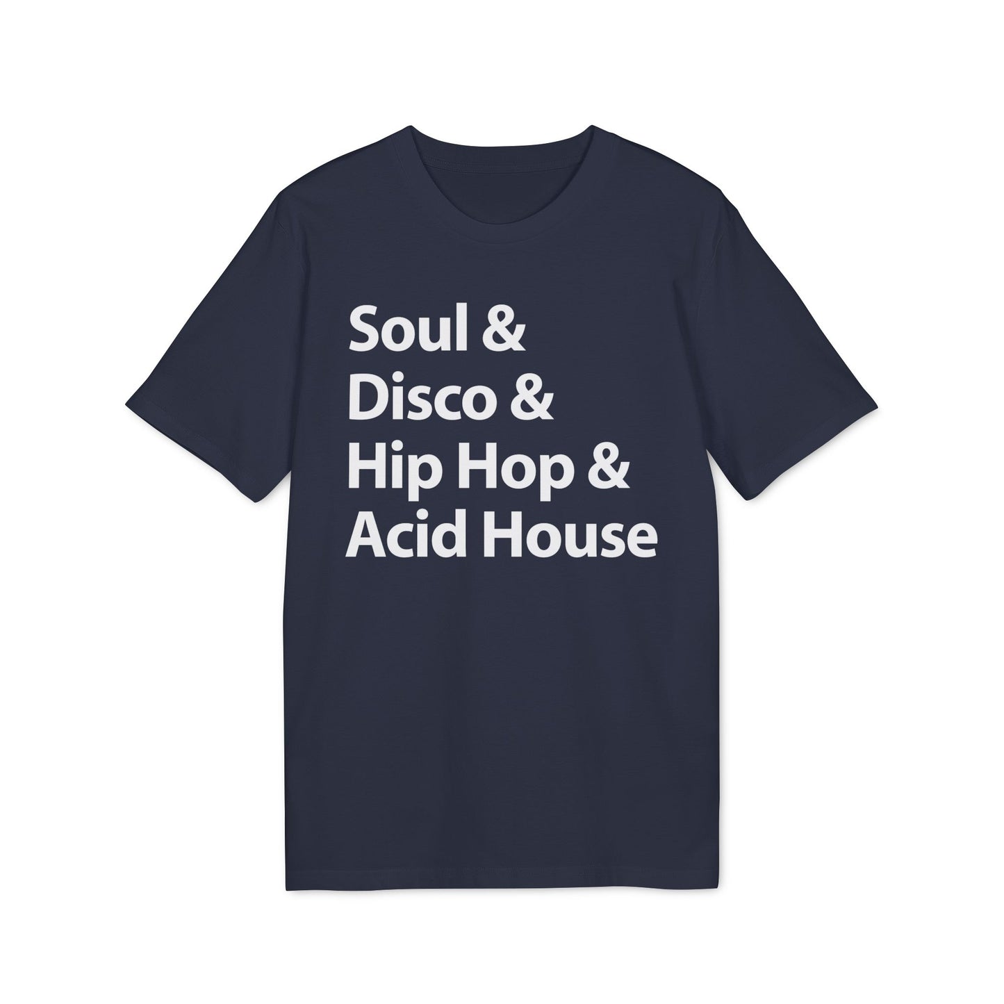 Soul Disco Hip Hop Acid House Maglietta in Cotone Biologico