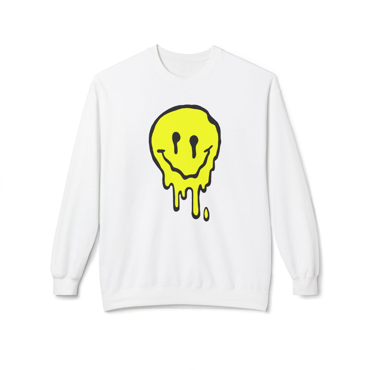 Melted Smiley Acid House Felpa
