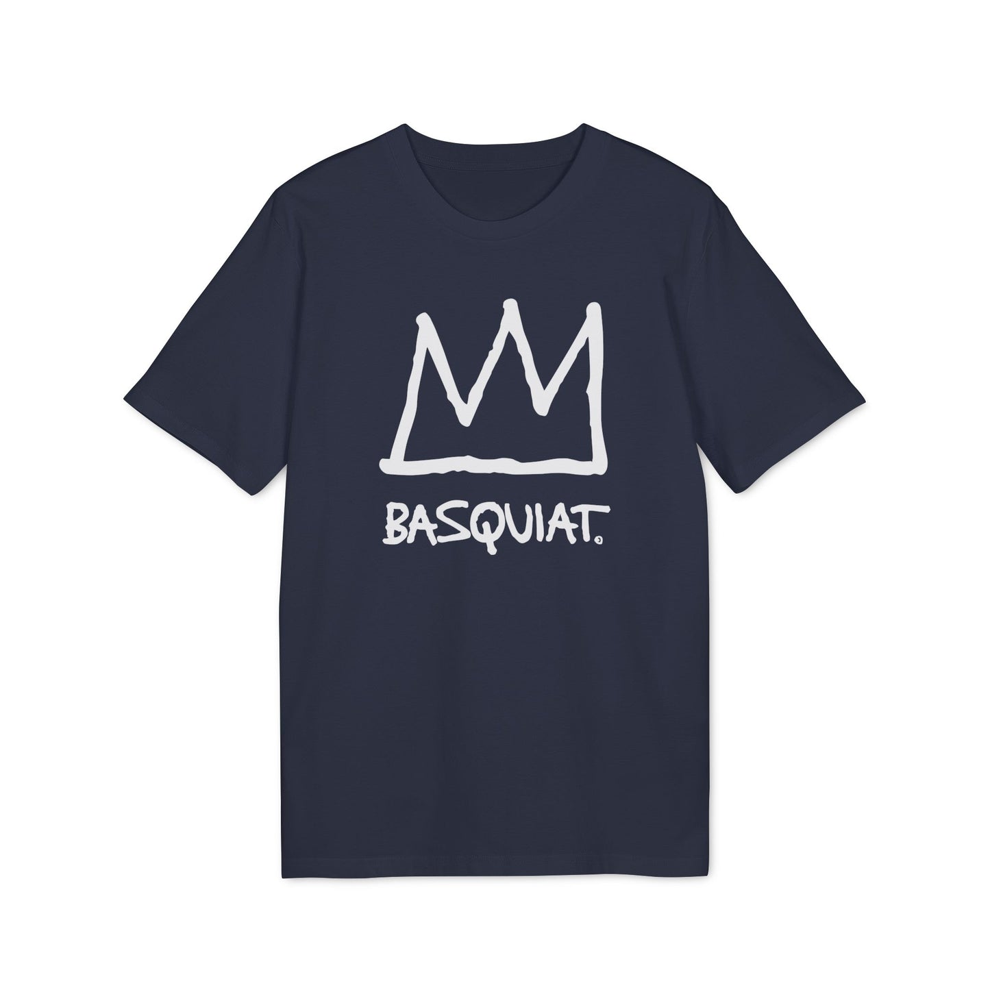 Jean Michel Basquiat Crown Logo Maglietta in Cotone Biologico