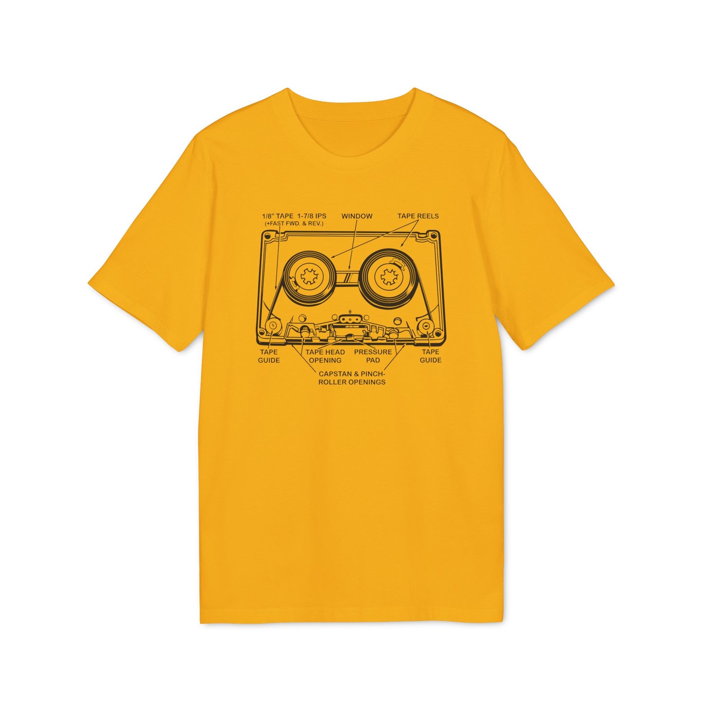 How It Works: Cassette Tape Maglietta in Cotone Biologico