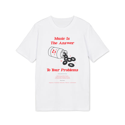 Music Is The Answer Maglietta in Cotone Biologico
