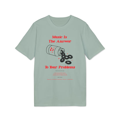 Music Is The Answer Maglietta in Cotone Biologico