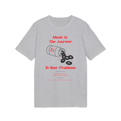 Music Is The Answer Maglietta in Cotone Biologico