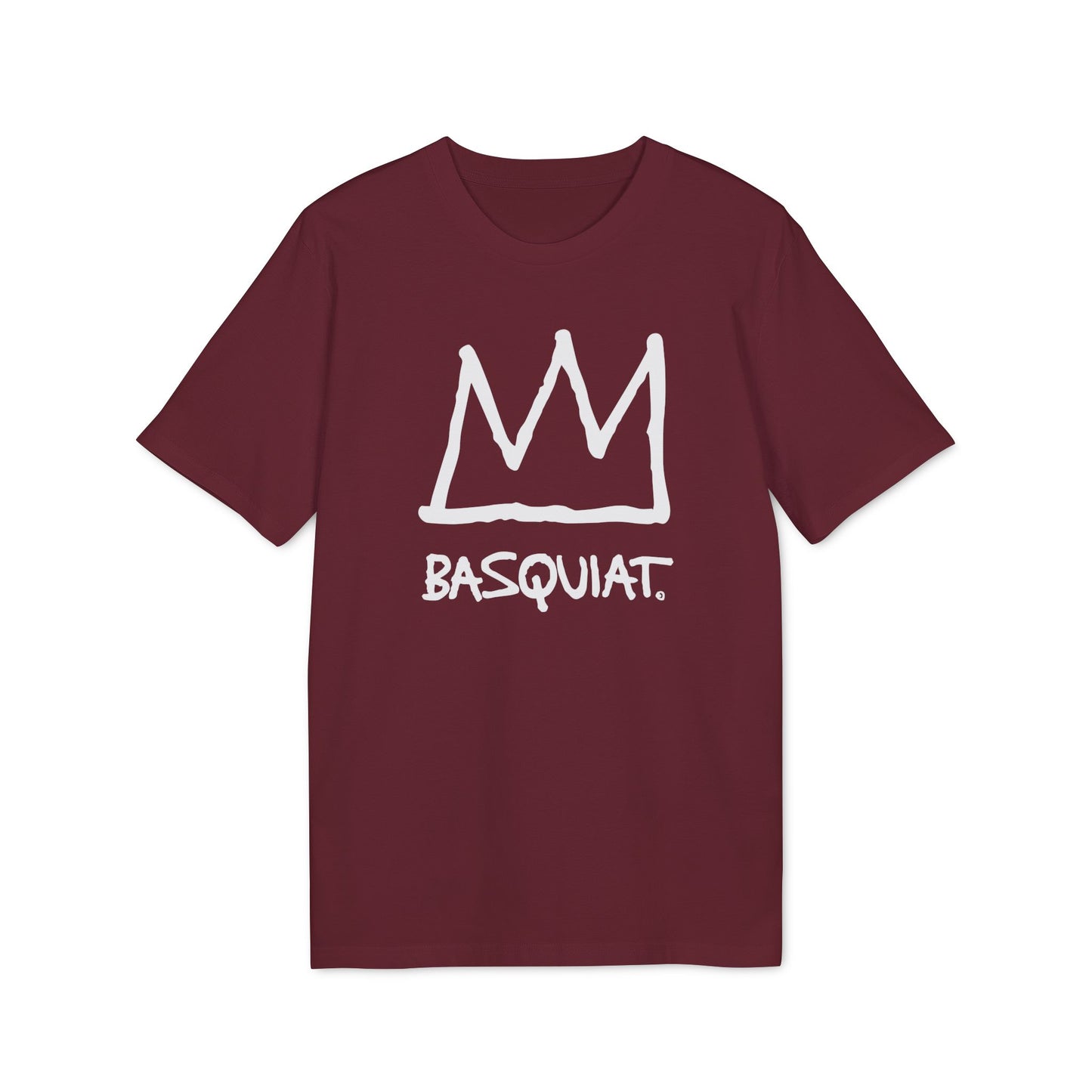 Jean Michel Basquiat Crown Logo Maglietta in Cotone Biologico