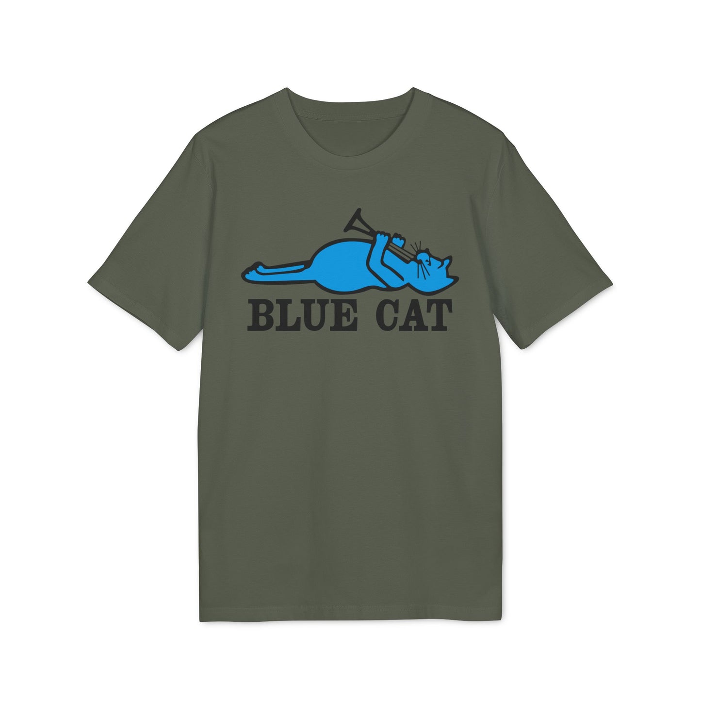 Blue Cat Records Maglietta in Cotone Biologico