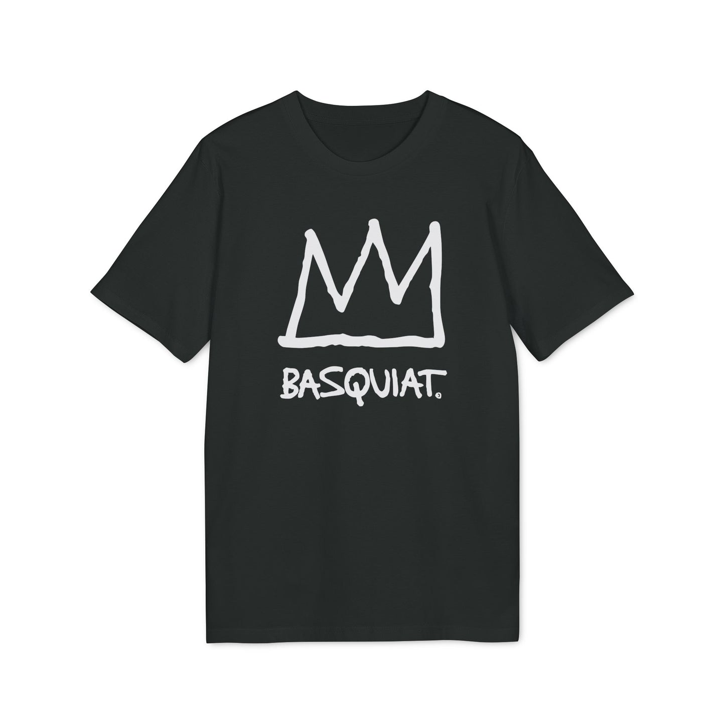 Jean Michel Basquiat Crown Logo Maglietta in Cotone Biologico