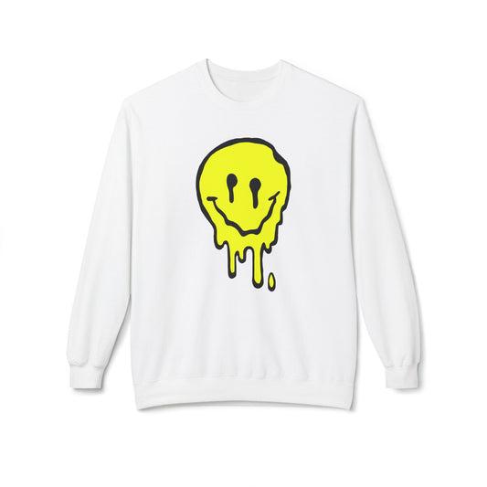 Melted Smiley Acid House Felpa