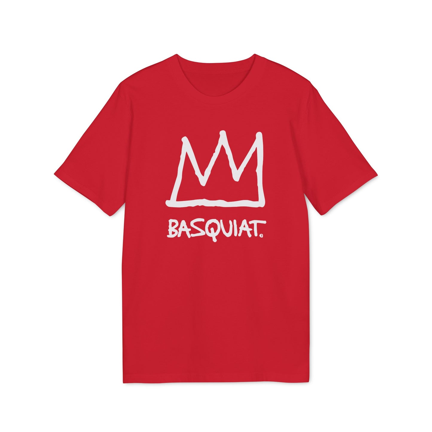Jean Michel Basquiat Crown Logo Maglietta in Cotone Biologico