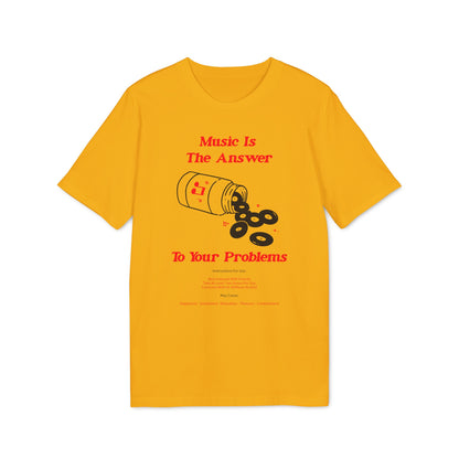 Music Is The Answer Maglietta in Cotone Biologico